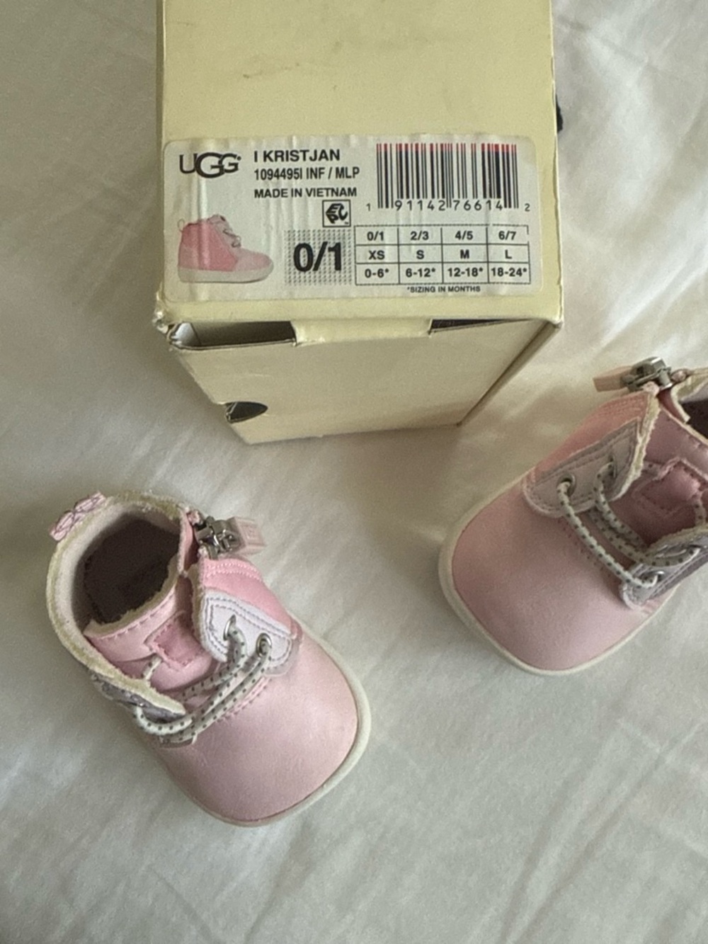 UGG Baby Pink Leather Walker Boots